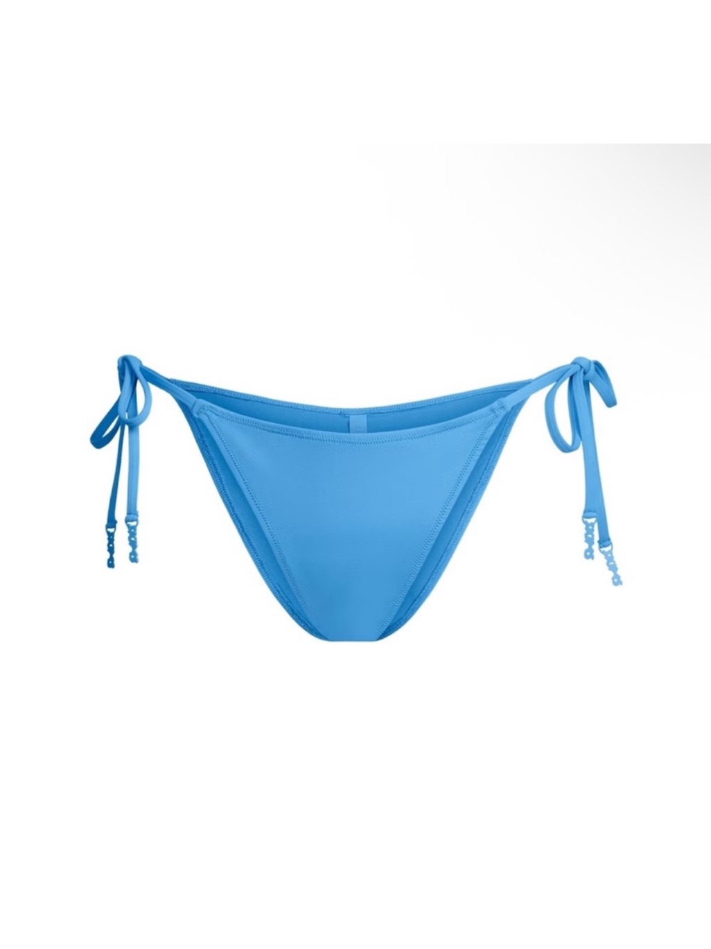 Skims Signature Swim Dipped Tie Bikini Bottom In Tide Blue